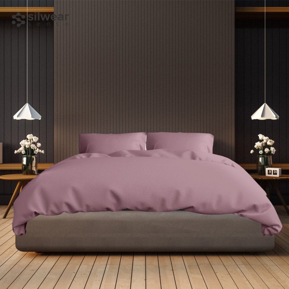 ORGANIC COTTON WITH SATIN WITH INTEGRATED SILVER IONS (Double Bed Set)